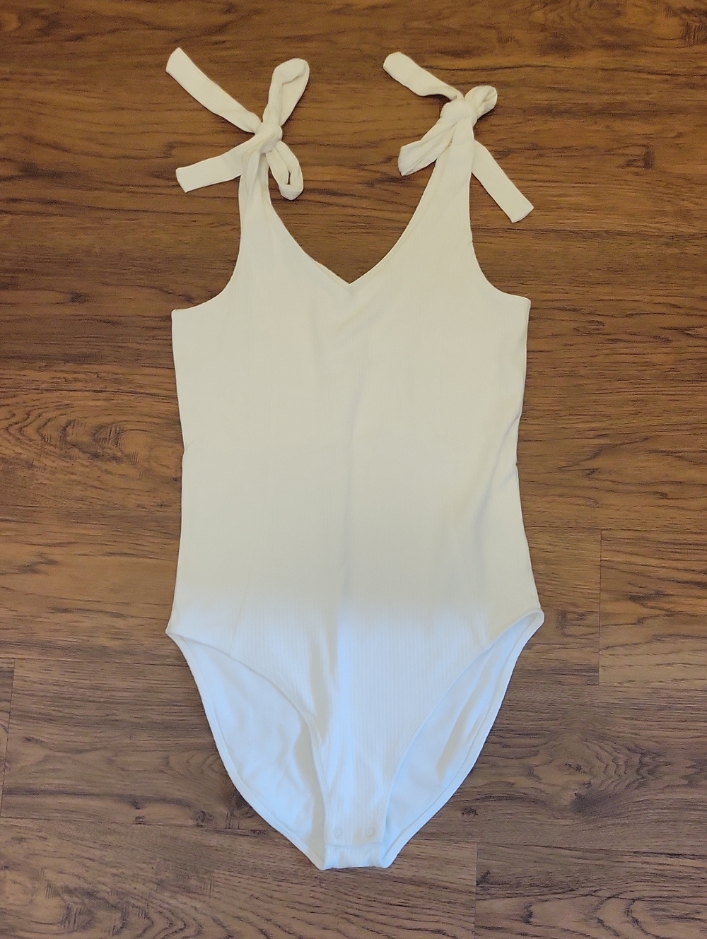 Old Navy Women's White Tie-Shoulder Bodysuit